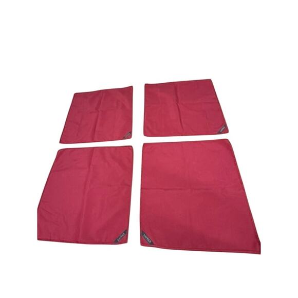 "Lauren Ralph Lauren" Set Of 4 Red/Burgundy Fabric Napkins  19" x 20" Christmas - Picture 8 of 8